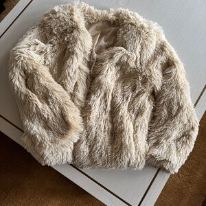 MOTHER Faux Fur Boxy Jacket Small